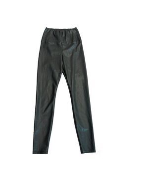 Aritzia Wilfred free Daria black faux leather pleather vegan leggings S hi-rise